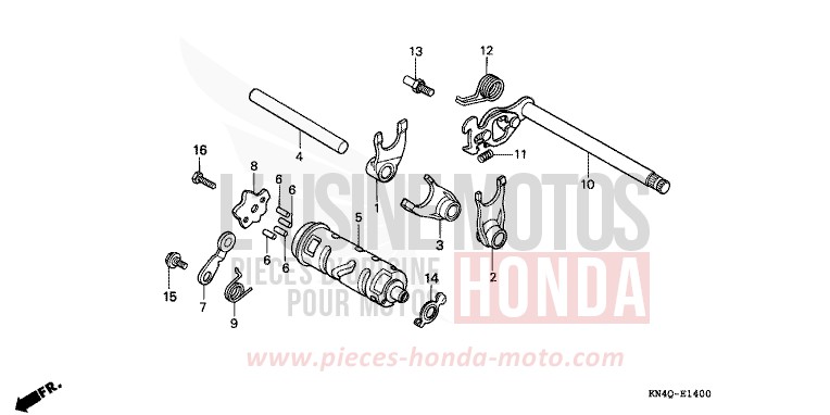 SCHALTTROMMEL von XR100R SHASTA WHITE (NH138) von 1997