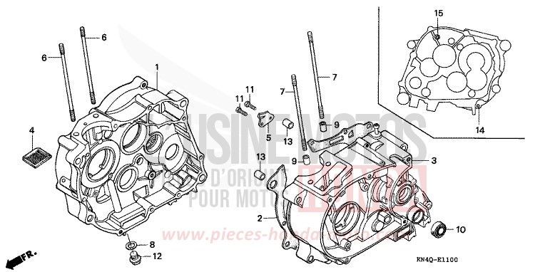 KURBELGEHAEUSE von XR100R SHASTA WHITE (NH138) von 1998