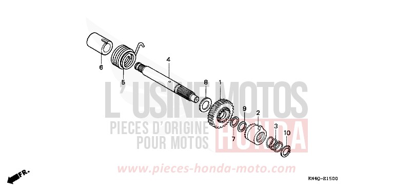 KICKSTARTERSPINDEL von XR100R SHASTA WHITE (NH138) von 1998