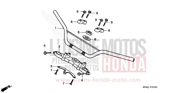 ROHRGRIFF/OBERE BRUECKE von XR100R SHASTA WHITE (NH138) von 1998