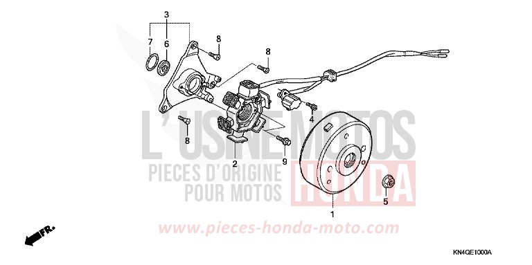 GENERATOR von XR100R SHASTA WHITE (NH138) von 1999