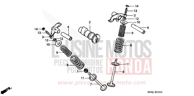 NOCKENWELLE/VENTIL von XR100R FIGHTING RED (R134) von 2000