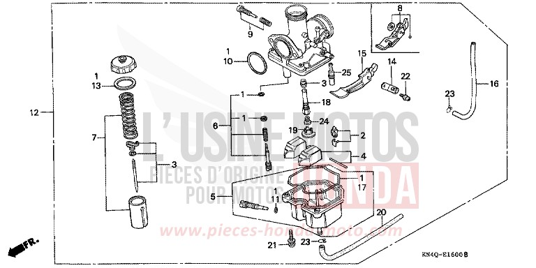 VERGASER von XR100R FIGHTING RED (R134) von 2000