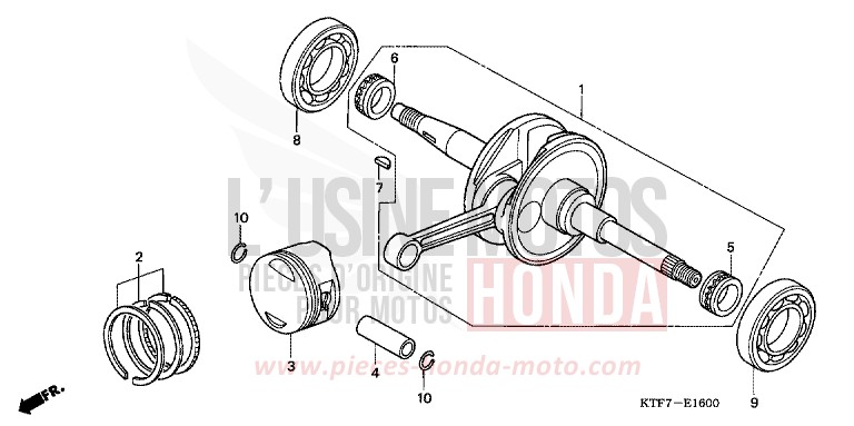 VILEBREQUIN/PISTON von SH150i NOIR (NH1) von 2008