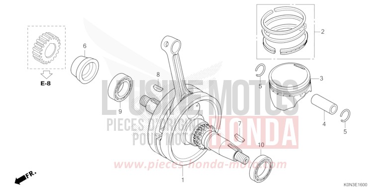 VILEBREQUIN/PISTON von CBF125 BLACK (NH1) von 2024