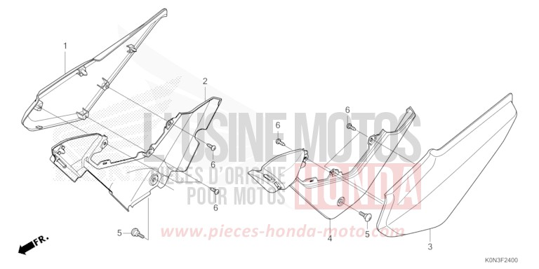 SEITENABDECKUNG von CBF125 BLACK (NH1) von 2024