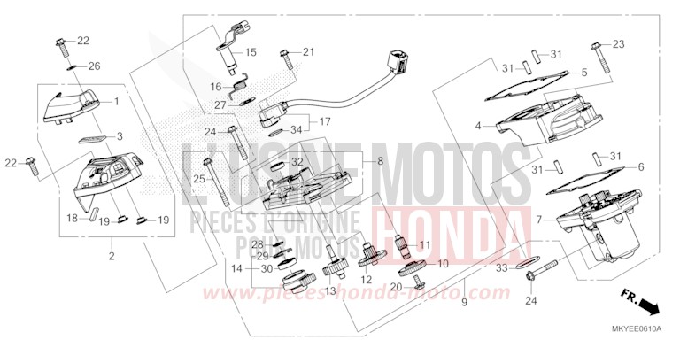 KUPPLUNGSBETAETIGER von CBR650R GRAND PRIX RED (R380) von 2024