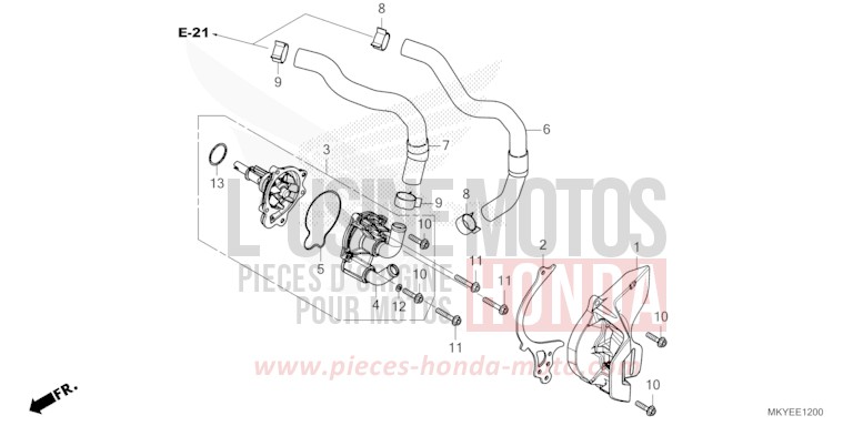 WASSERPUMPE von CB650R PEARL SMOKY GRAY (NHC53) von 2025
