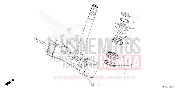 LENKSCHAFT (CB650RA/CB650RAC) von CB650R MAT GUNPOWDER BLACK METALLIC (NH436) von 2025