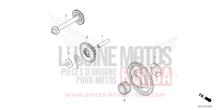 ANLASSER-ANTRIEBSZAHNRAD von CB650R MAT LAUREL GREEN METALLIC (G207) von 2025
