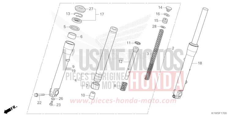 GABEL, VORNE von SH350i BLACK (NH1) von 2025