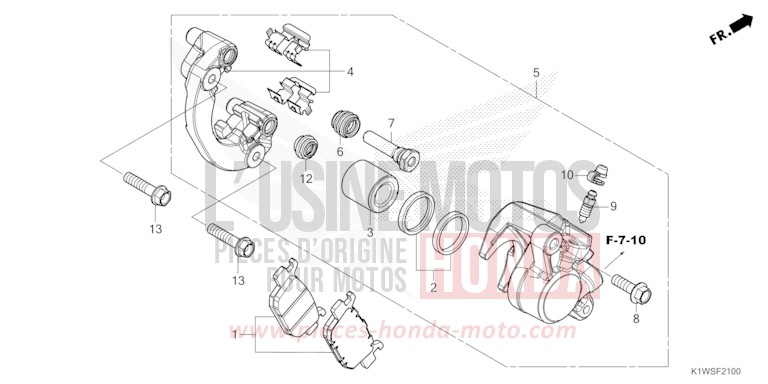 HINTERRAD-BREMSSATTEL von SH350i BLACK (NH1) von 2025