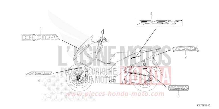MARKE/EMBLEM von PCX MAT SUIT BLUE METALLIC (PB434) von 2023