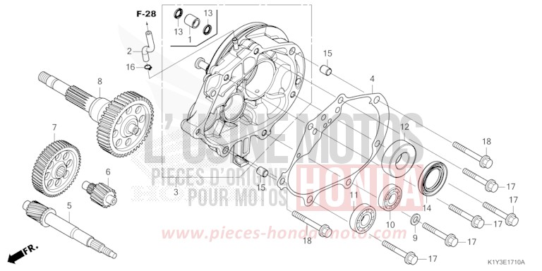 GETRIEBE von PCX PEARL JASMINE WHITE (NHB35) von 2023