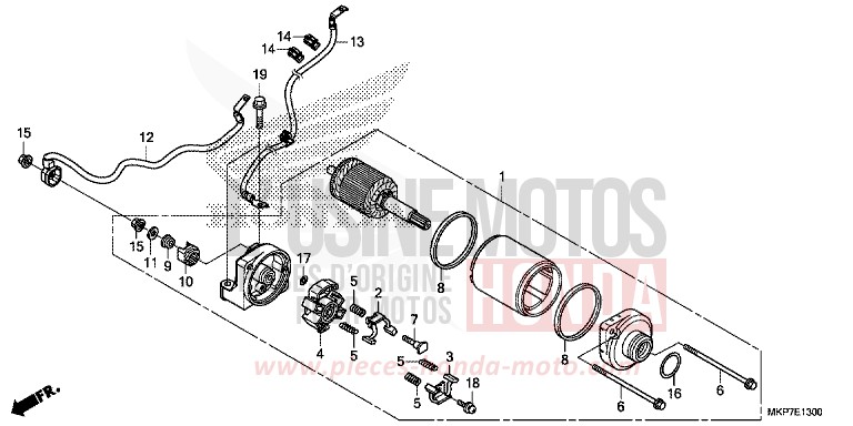 ANLASSER von CB500X GRAND PRIX RED (R380) von 2023