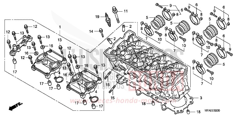 ZYLINDERKOPF von CBF1000 QUASAR SILVER METALLIC (NHA48) von 2010