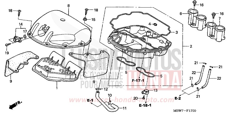 LUFTFILTER von CBR600F ITALIAN RED (R157) von 2006