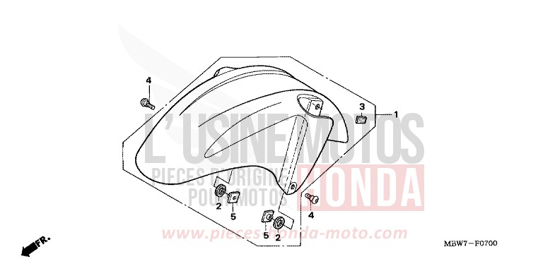 KOTFLUEGEL, VORNE von CBR600F BLACK (NH1) von 2005
