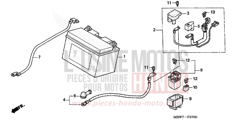 BATTERIE von CBR600F BLACK (NH1) von 2005
