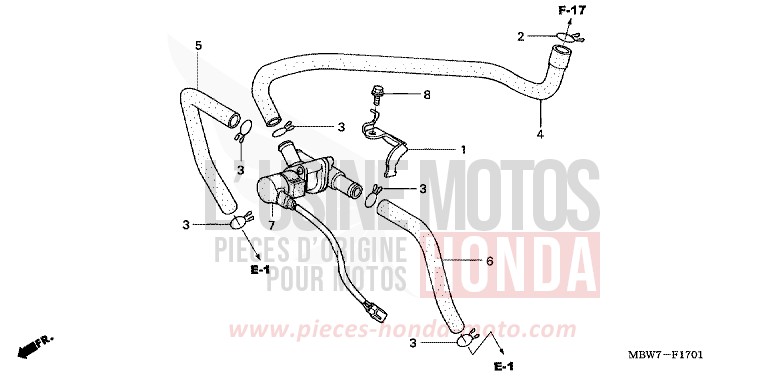 LUFTEINSPRITZ-STEUERVENTIL von CBR600F ITALIAN RED (R157) von 2005