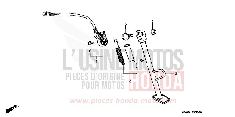 SEITENSTAENDER von NSR125R BLACK (NH1D) von 2000