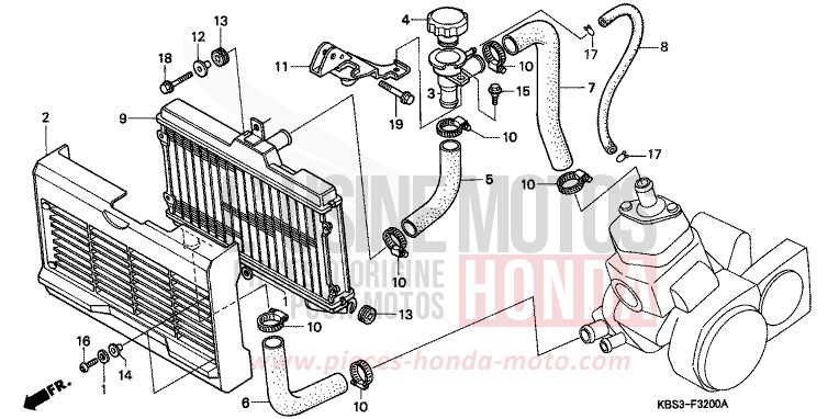 KUEHLER von NSR125R BLACK (NH1D) von 2000