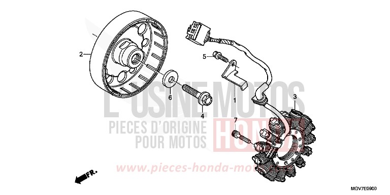 GENERATOR von CBR600F PEARL COOL WHITE (NHA16K) von 2012