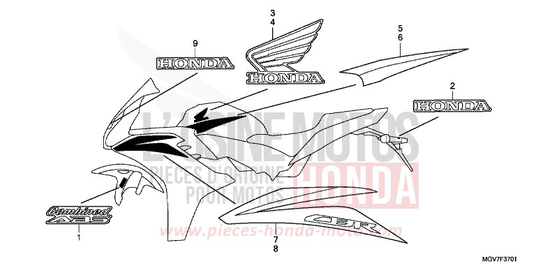 MARKE (2) von CBR600F PEARL COOL WHITE (NHA16K) von 2012