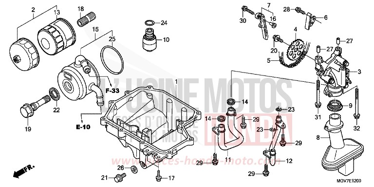 OELWANNE/OELPUMPE von CBR600F PEARL NIGHTSTAR BLACK (NHA84) von 2012