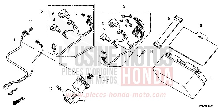 BATTERIE von CBR600F PEARL COOL WHITE (NHA16) von 2011