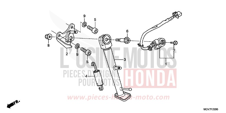 STAENDER von CBR600F PEARL COOL WHITE (NHA16K) von 2011