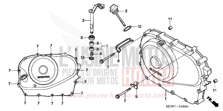 KURBELGEHAEUSEABDECKUNG von Deauville BLOOM RED METALLIC (R319) von 2007