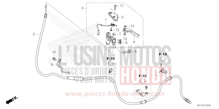 HANDBREMSHEBEL von NT1100 MAT WARM ASH METALLIC (YR386) von 2025