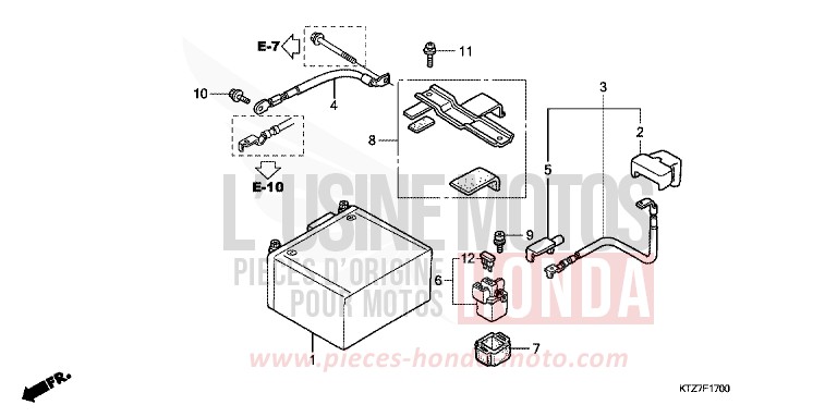 BATTERIE von PS125i PEARL EFECT GREEN (G176) von 2006