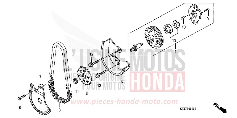 OELPUMPE von PS125i MAX SILVER METALLIC (NH129) von 2007