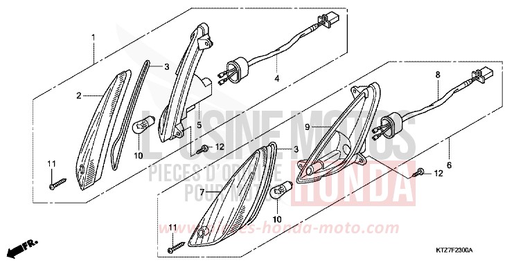 BLINKER von PS125i MAX SILVER METALLIC (NH129) von 2007