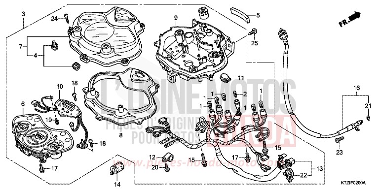 MESSGERAET von PS125i PEARL COOL WHITE (NHA16) von 2009