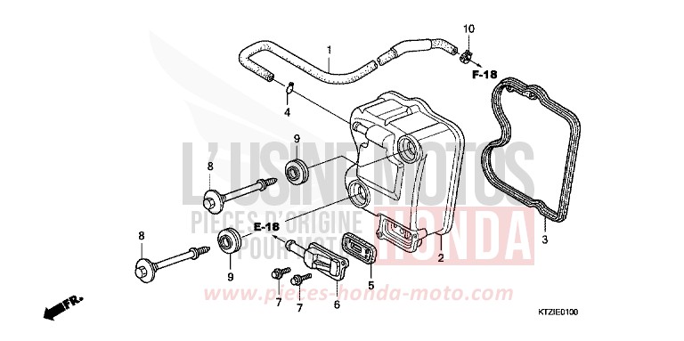 ZYLINDERKOPFDECKEL von PS125i QUASAR SILVER METALLIC (NHA48) von 2010