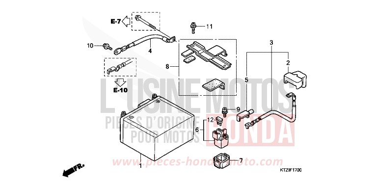 BATTERIE von PS125i BLACK (NH1) von 2010