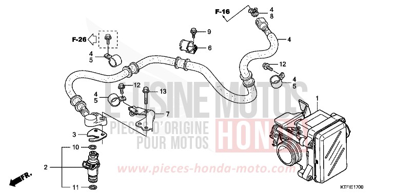 DROSSELKLAPPENGEHAEUSE von SH150i VELVET RED METALLIC (R302) von 2010
