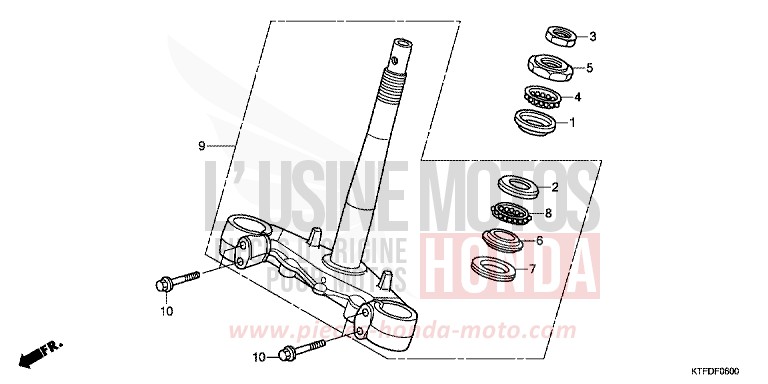 LENKSCHAFT von SH150i PEARL COOL WHITE (NHA16) von 2011