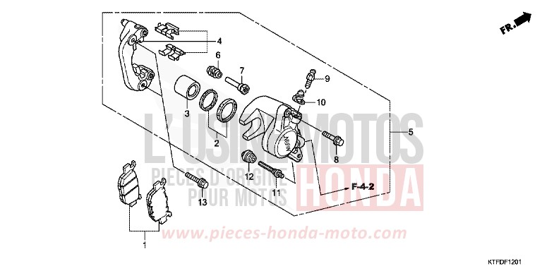 HINTERRAD-BREMSSATTEL von SH150i PEARL COOL WHITE (NHA16) von 2011
