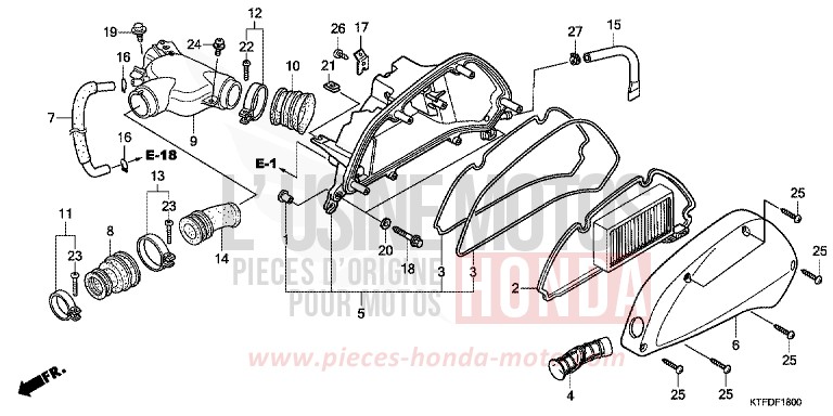 LUFTFILTER von SH150i PEARL MONTANA BLUE (PB351) von 2011