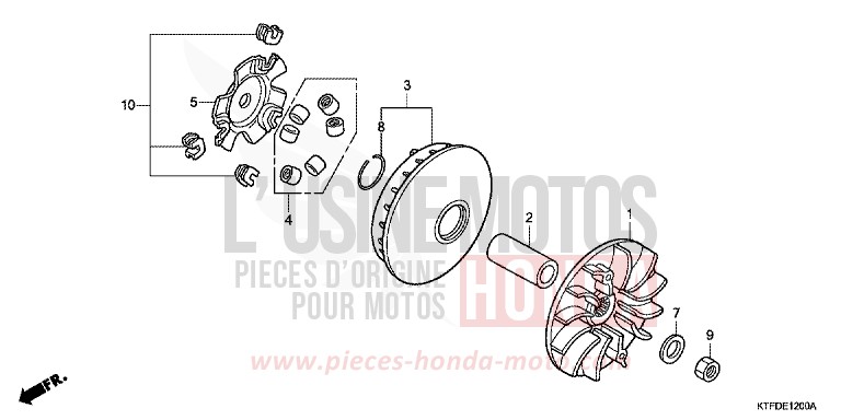 ANTRIEBSFLAECHE von SH150i VELVET RED METALLIC (R302) von 2011