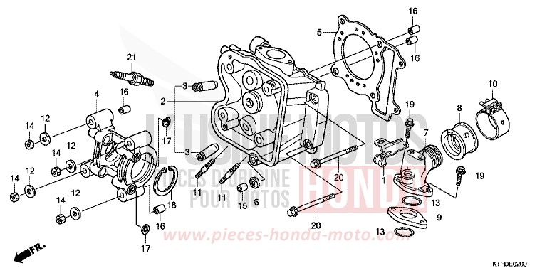 ZYLINDERKOPF von SH150i PEARL COOL WHITE (NHA16) von 2011