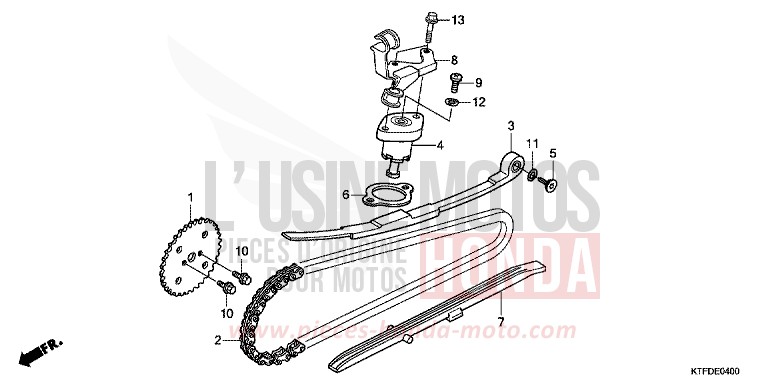 NOCKENWELLENKETTE/SPANNVORRICHTUNG von SH150i PEARL COOL WHITE (NHA16) von 2011