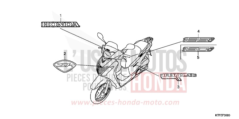 MARKE/EMBLEM von SH150i PEARL COOL WHITE (NHA16) von 2012