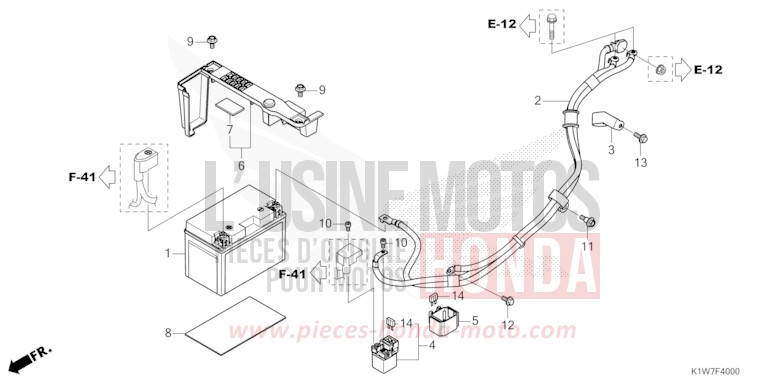 BATTERIE von SH350i MAT COAL BLACK METALLIC (NHC81) von 2024