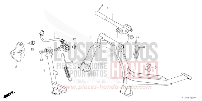 STAENDER von SH350i MAT TECHNO SILVER METALLIC (NHB18) von 2024