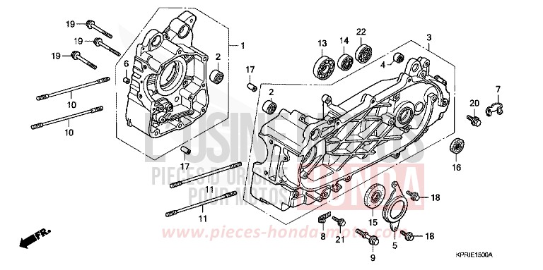 KURBELGEHAEUSE von SH150 FORCE SILVER METALLIC (NH411) von 2004